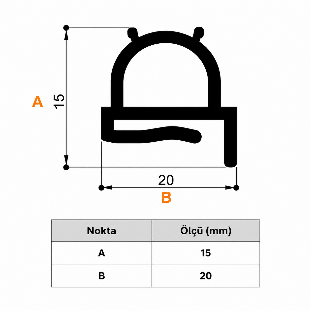 Otomatik Kepenk Çelik Alt Baza Fitili