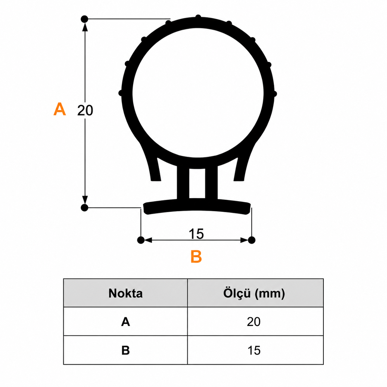 Otomatik Kepenk Geniş Alt Baza Fitili